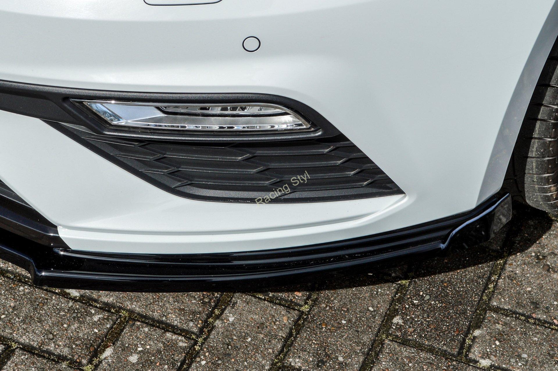 Seat Leon 5F Facelift FR/ Cupra přední spoiler lipa Glossy Black s křidélky IN Tuning