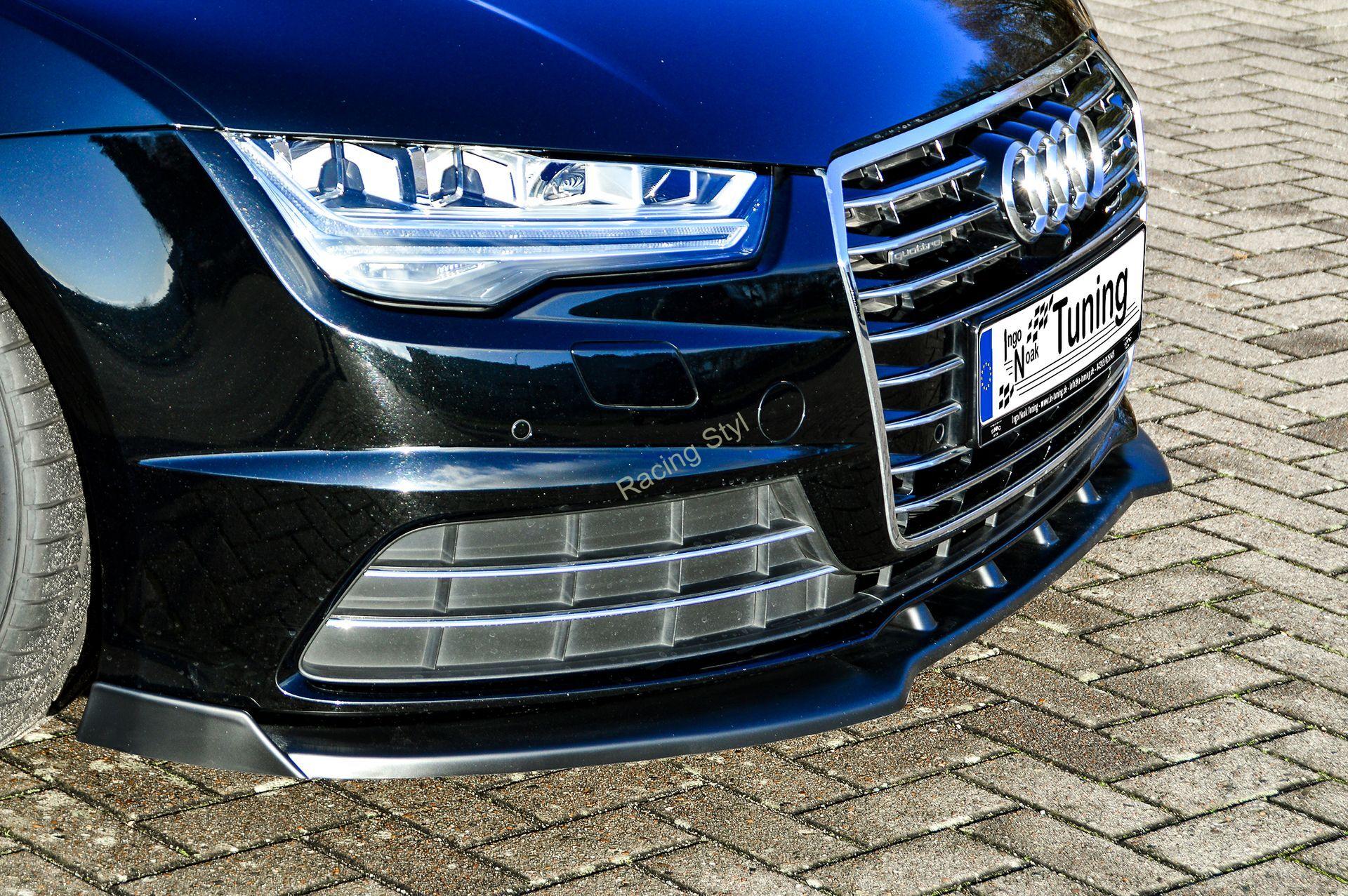 Audi A7 C7 4G Facelift přední spoiler lipa Glossy Black s křidélky IN Tuning Lesk.