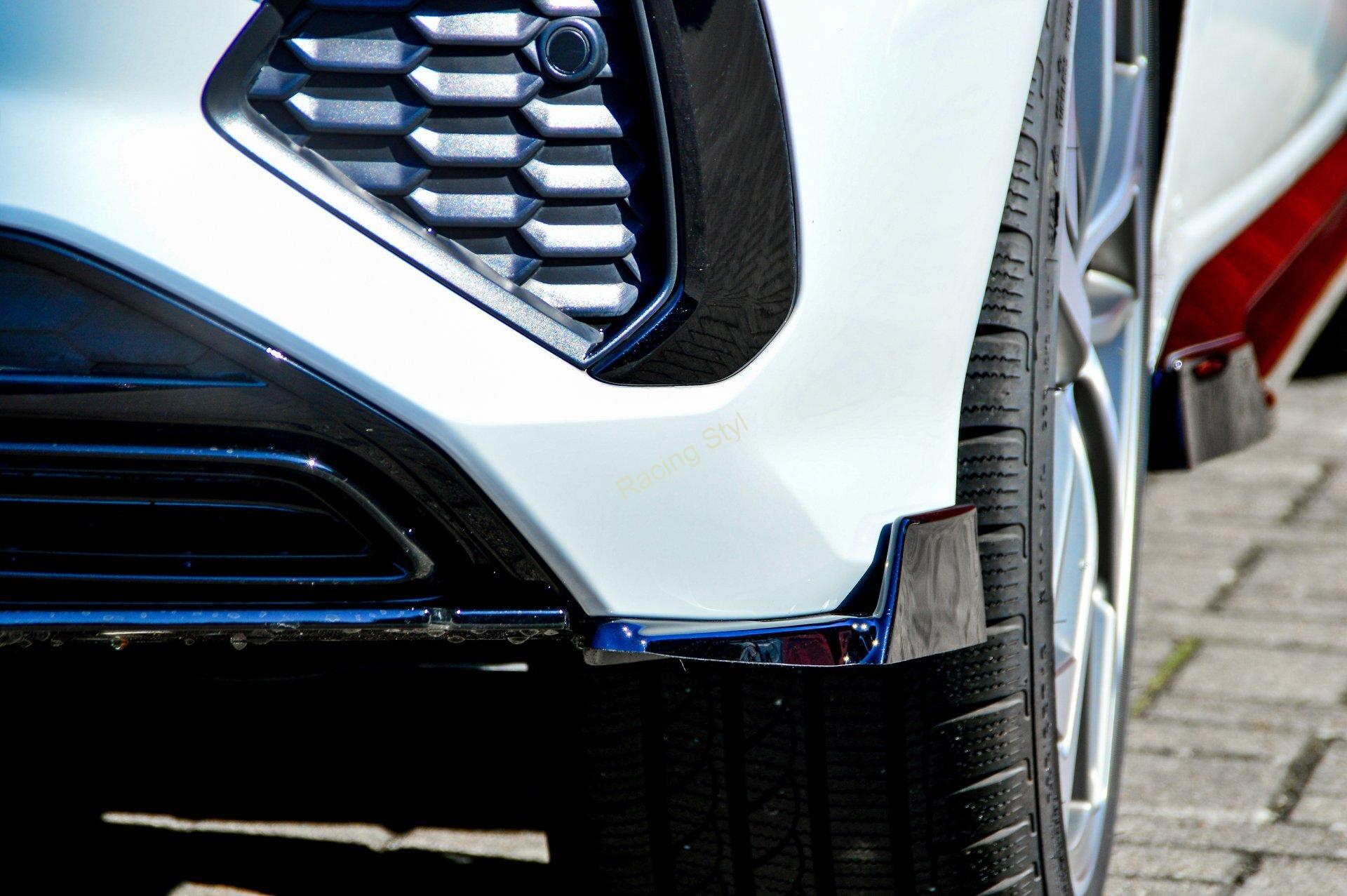 Audi A3 8Y S-Line S3 boční spoilery Glossy Black s křidélky na zadní nárazník IN Tuning Lesk.