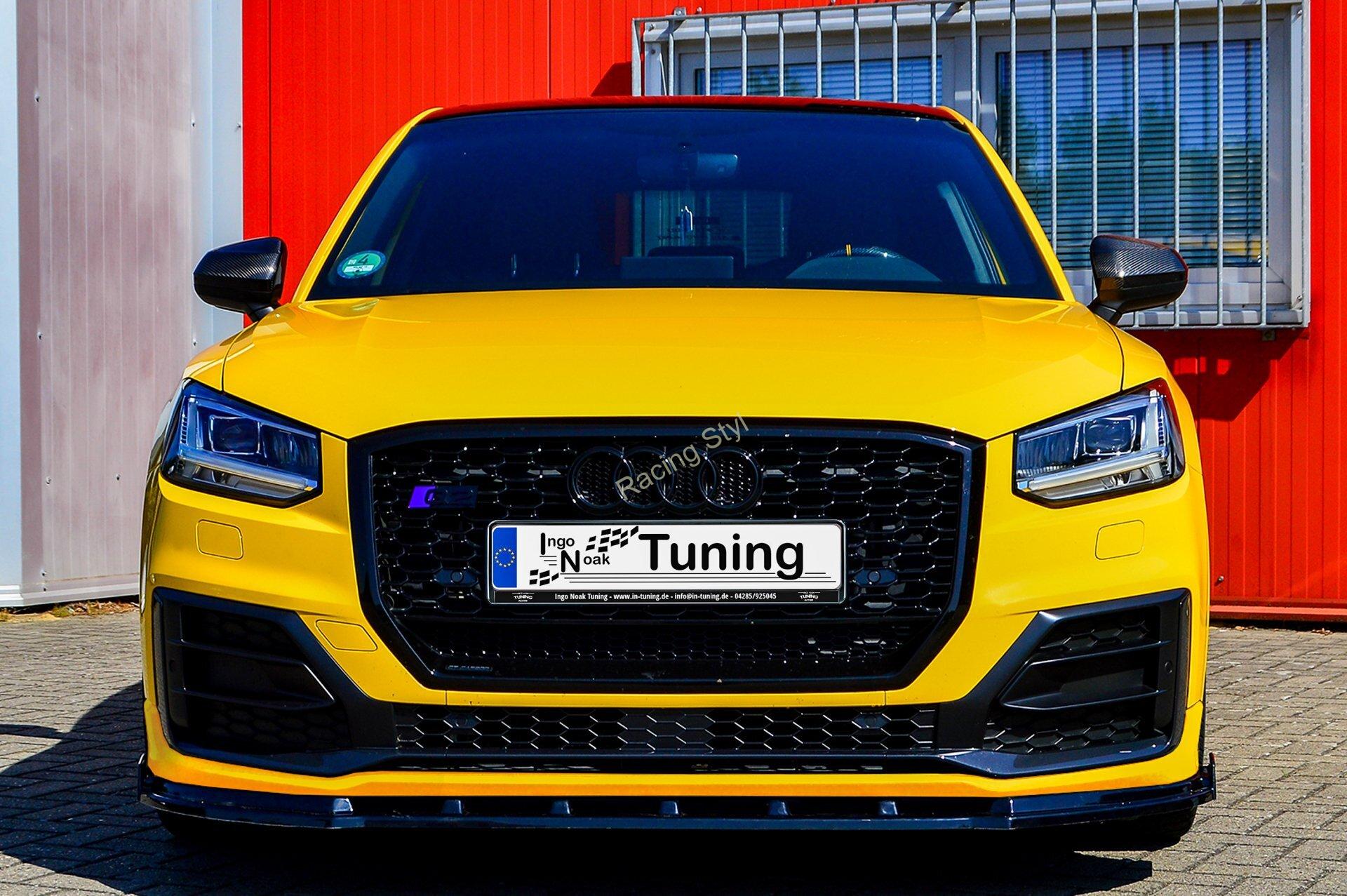 Audi Q2 Sport GA přední spoiler lipa Glossy Black s křidélky IN Tuning Lesk.