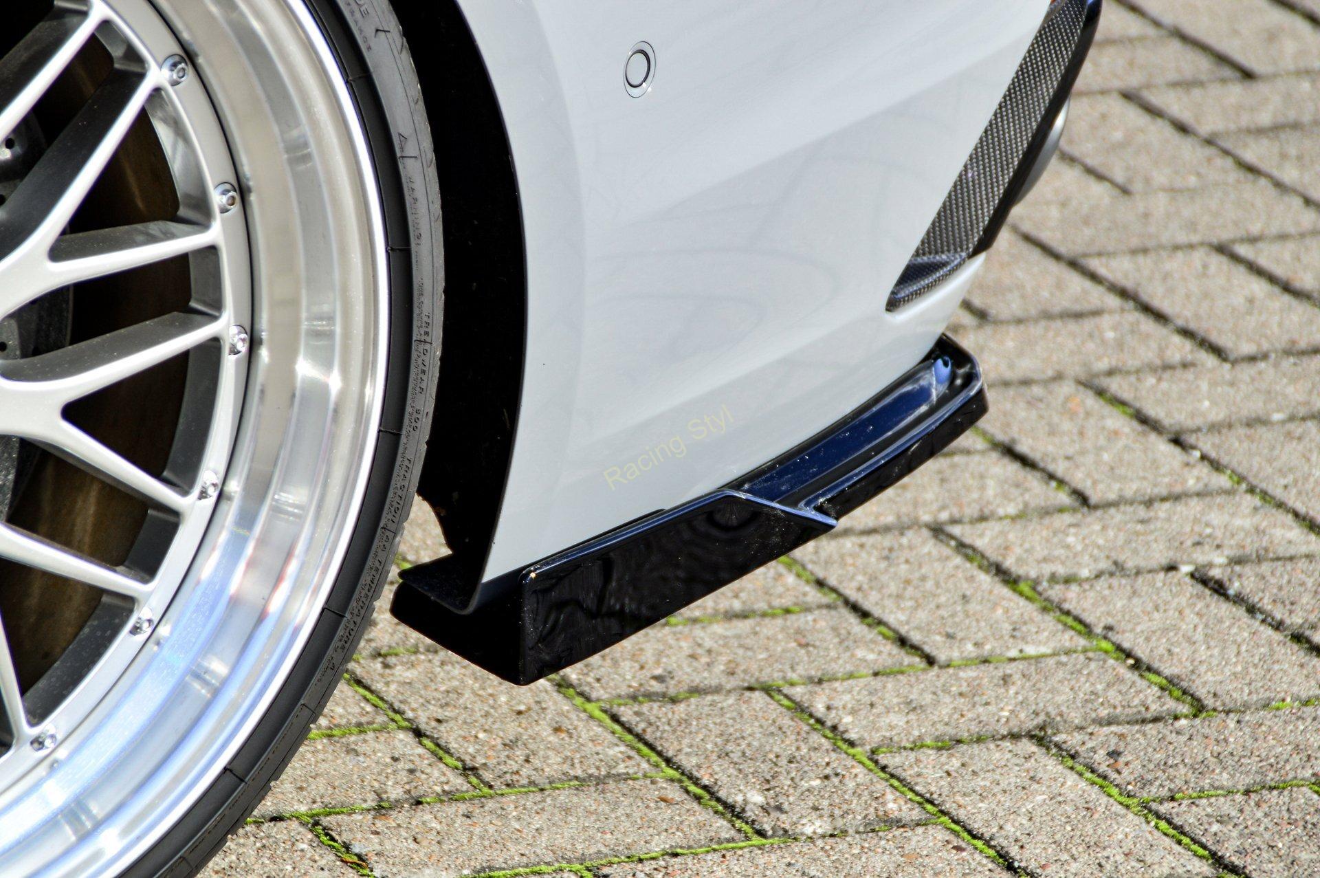 Audi RS4 B9 boční spoilery s křidélky na zadní nárazník IN Tuning Matt.