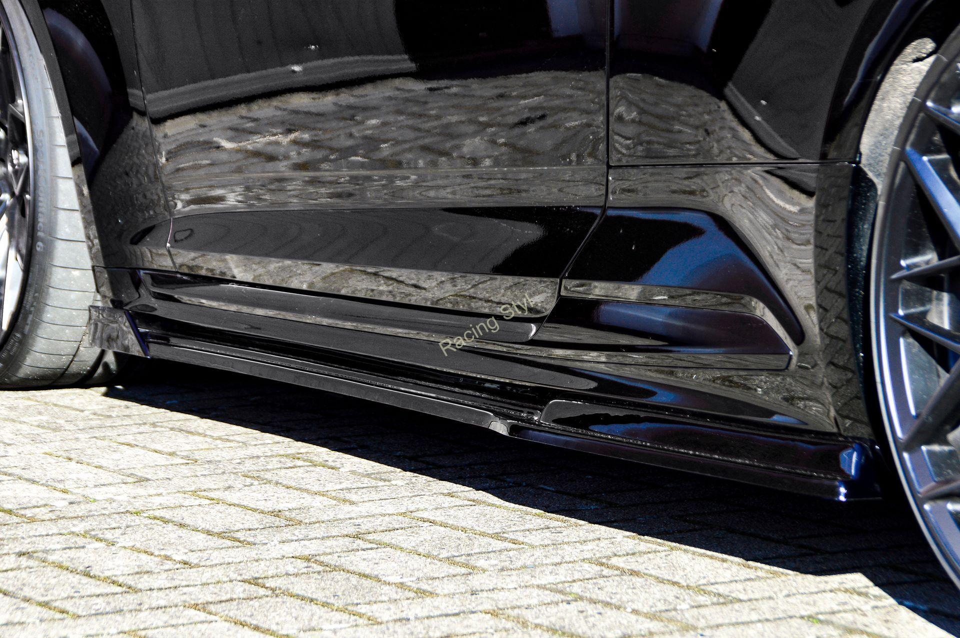 Audi RS5 B9 F5 spoilery s křidélky na boční prahy IN Tuning Matt.