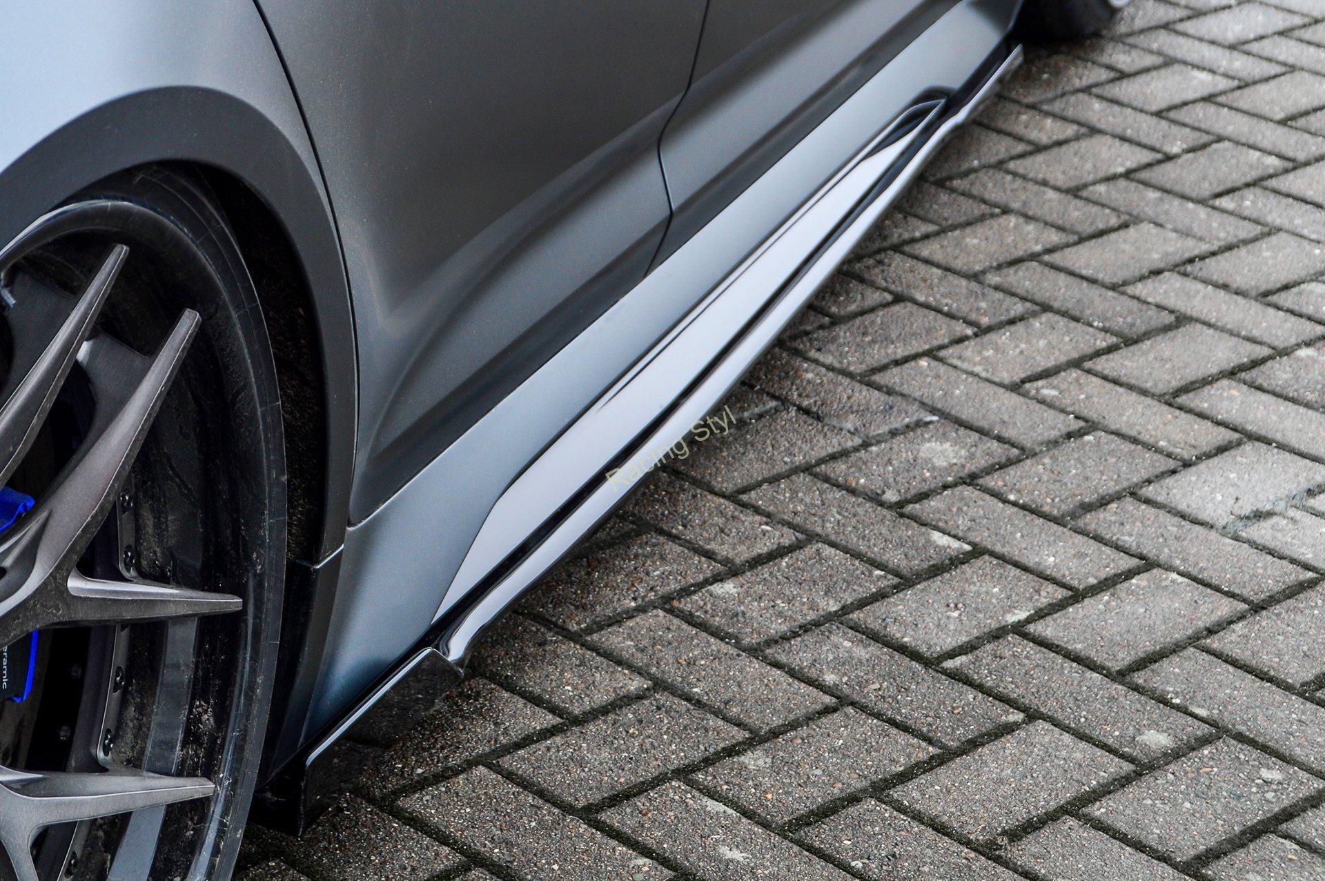 Audi RS7 C8 spoilery lemy na boční prahy s křidélky vzadu IN Tuning Matt.