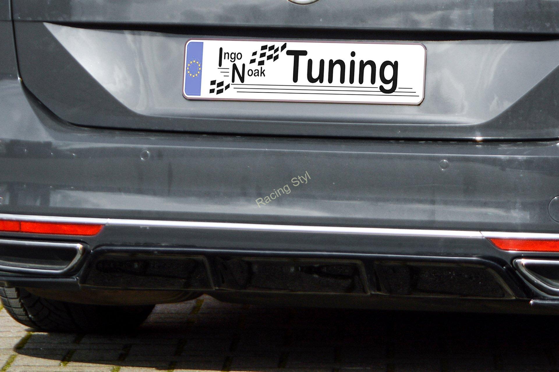 VW Passat 3G B8 R-Line spoiler na zadní nárazník Glossy Black IN Tuning Lesk.