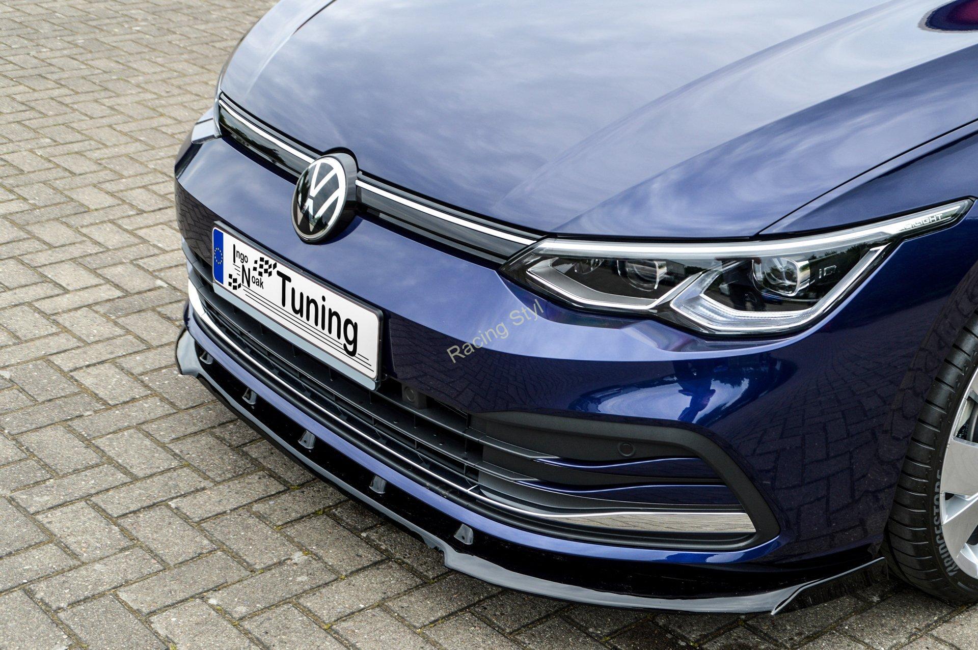 VW Golf 8 přední spoiler lipa s křidélky IN Tuning Matt.