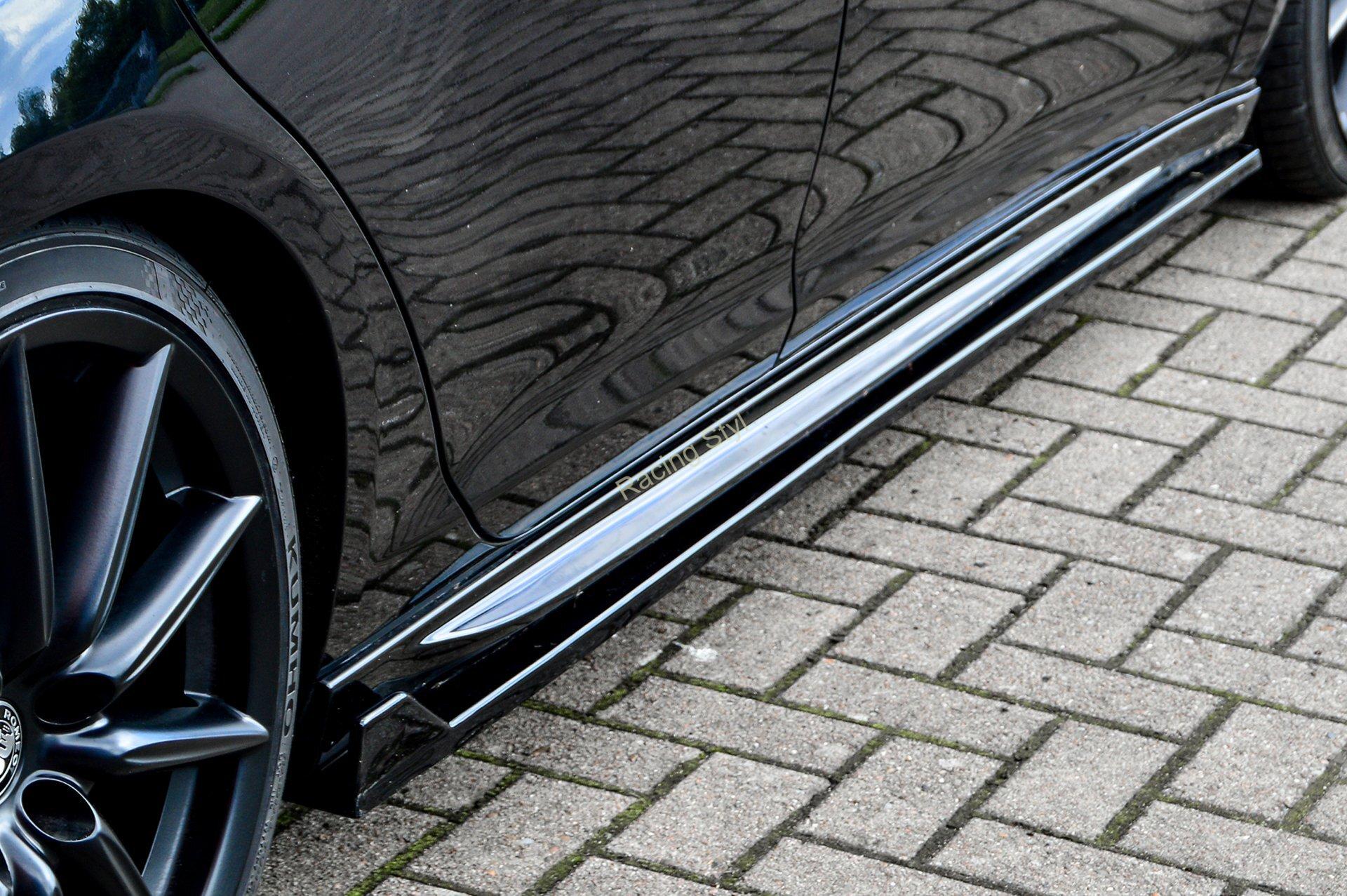 Alfa Romeo Giulietta 940 spoilery lišty Glossy Black pod boční prahy s křidélky IN Tuning Lesk.