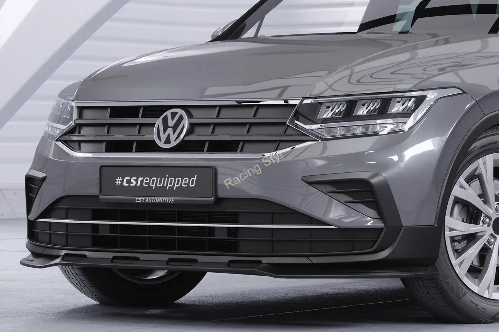 VW Tiguan 2 Facelift přední spoiler lipa Glossy Black CSR Lesk