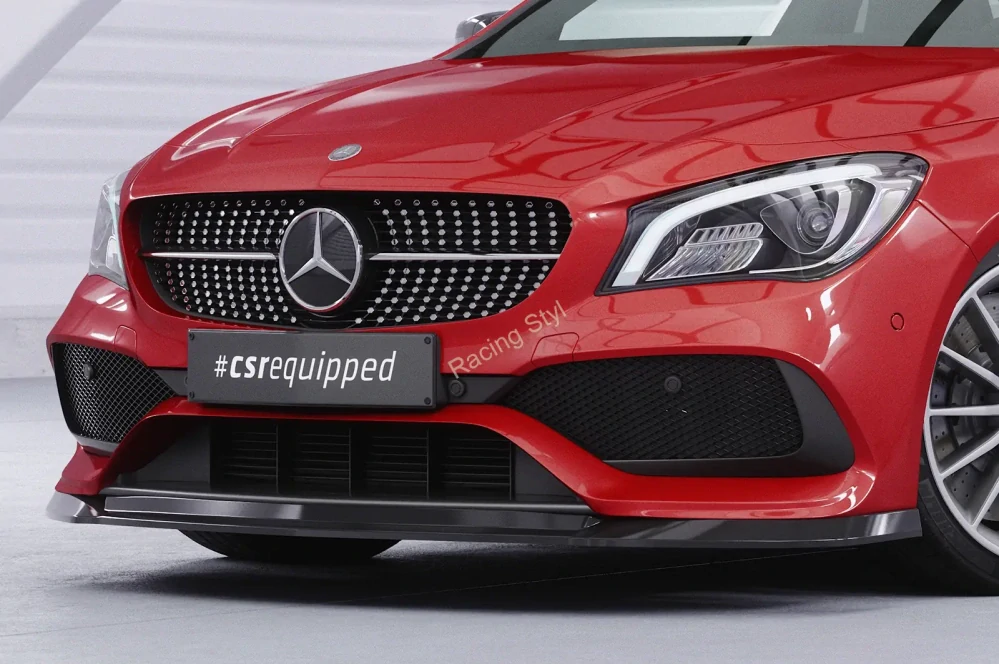 Mercedes Benz CLA 117 AMG-Line přední spoiler lip Glossy Black CSR Lesk