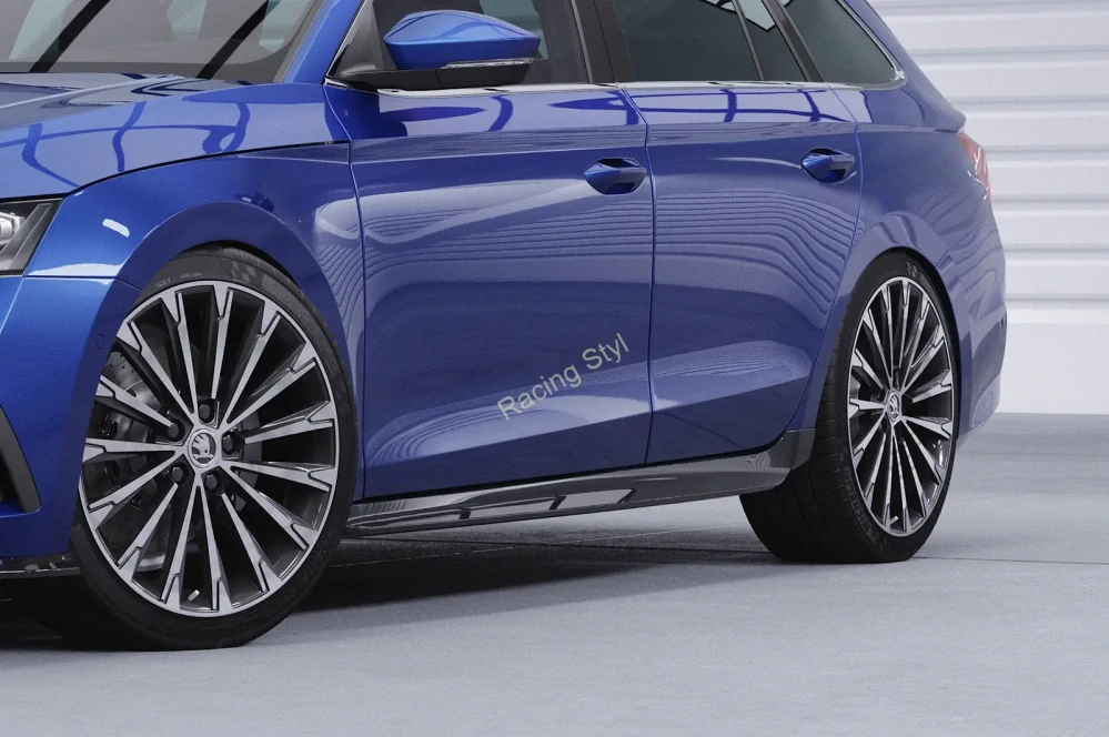 Škoda Octavia 4 nástavce na boční prahy Glossy Black CSR Lesk.