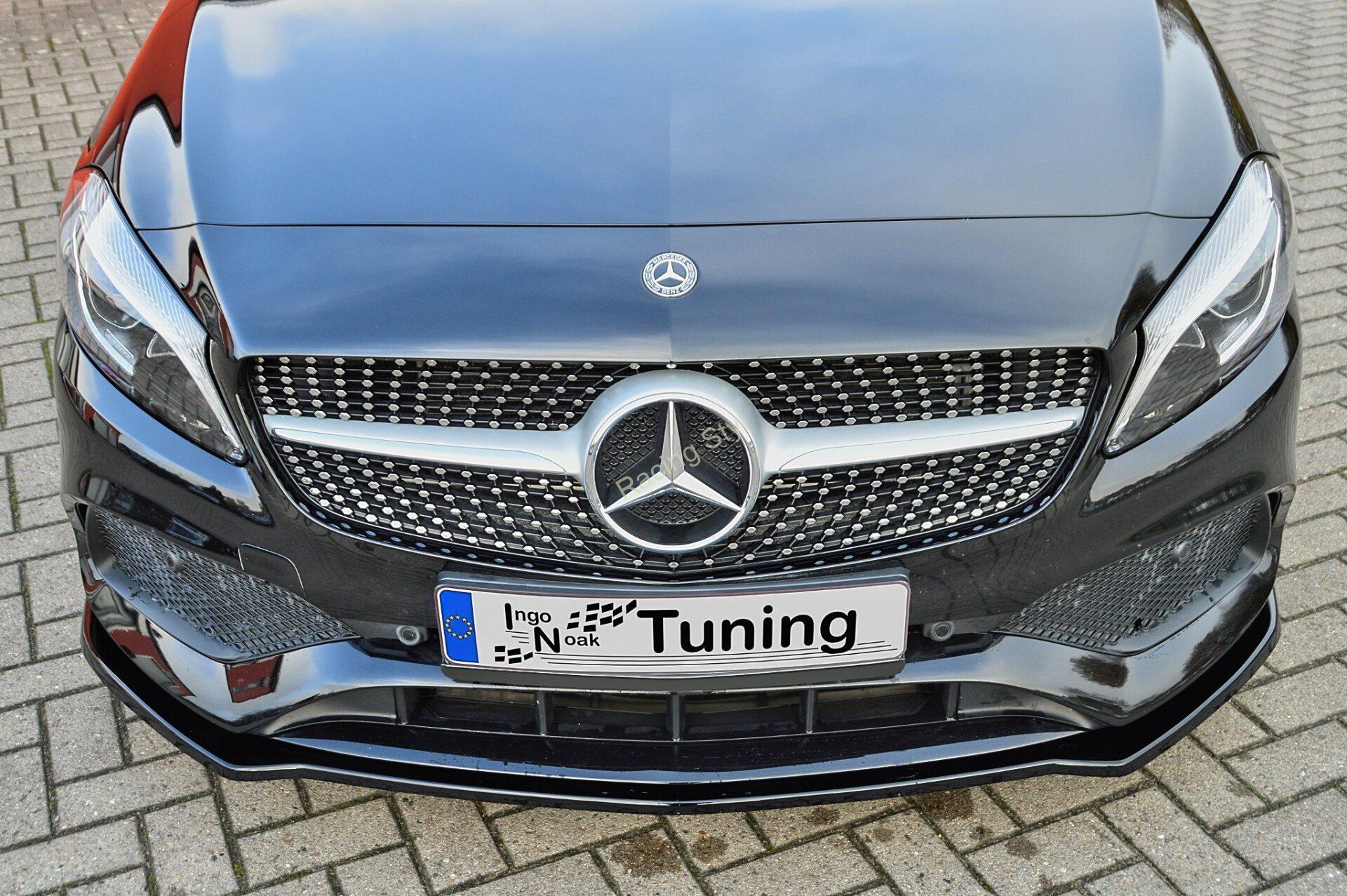 Mercedes A W176 AMG-Line MOPF přední spoiler lipa IN Tuning Matt.