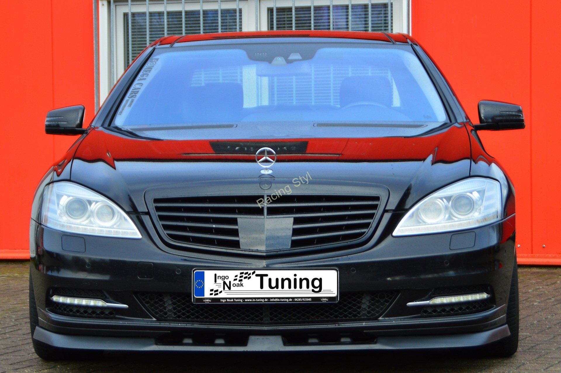 Mercedes Benz S W221/V221 přední spoiler Glossy Black IN Tuning Lesk.