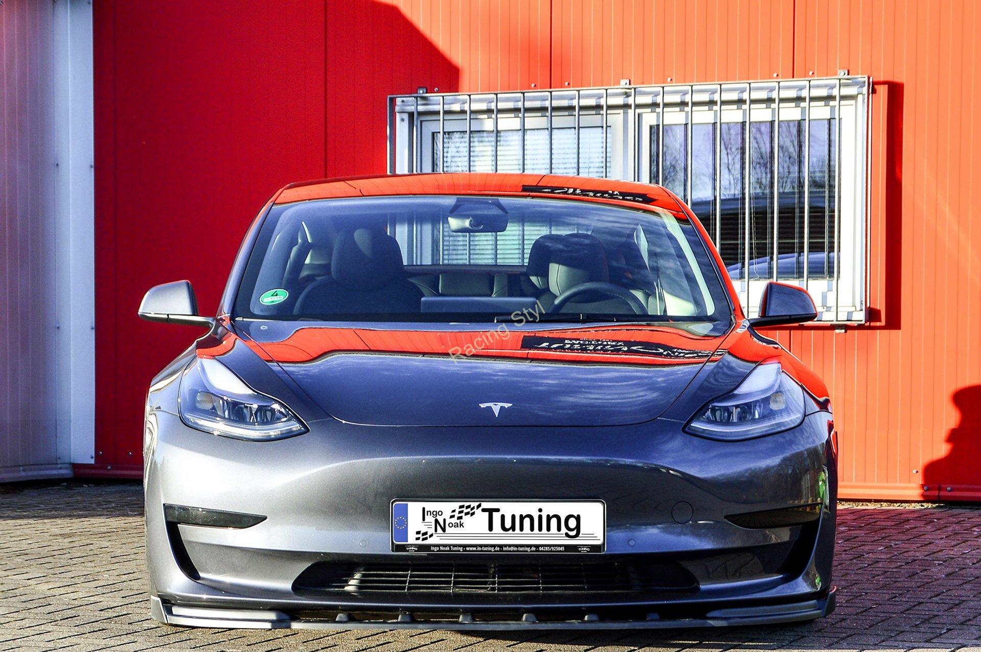 Tesla Model 3 přední spoiler lipa s křidélky IN Tuning Matt.