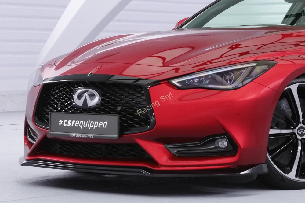 Infiniti Q60 přední spoiler lipa Glossy Black CSR Lesk.