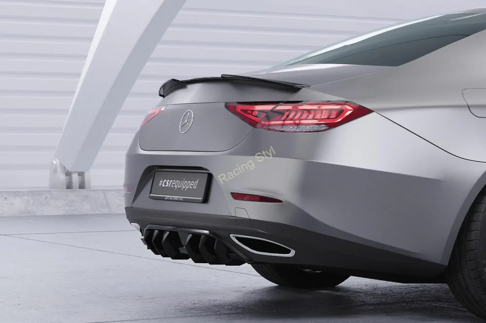 Mercedes Benz CLS (C257) spoiler na víko kufru Glossy Black CSR Lesk.