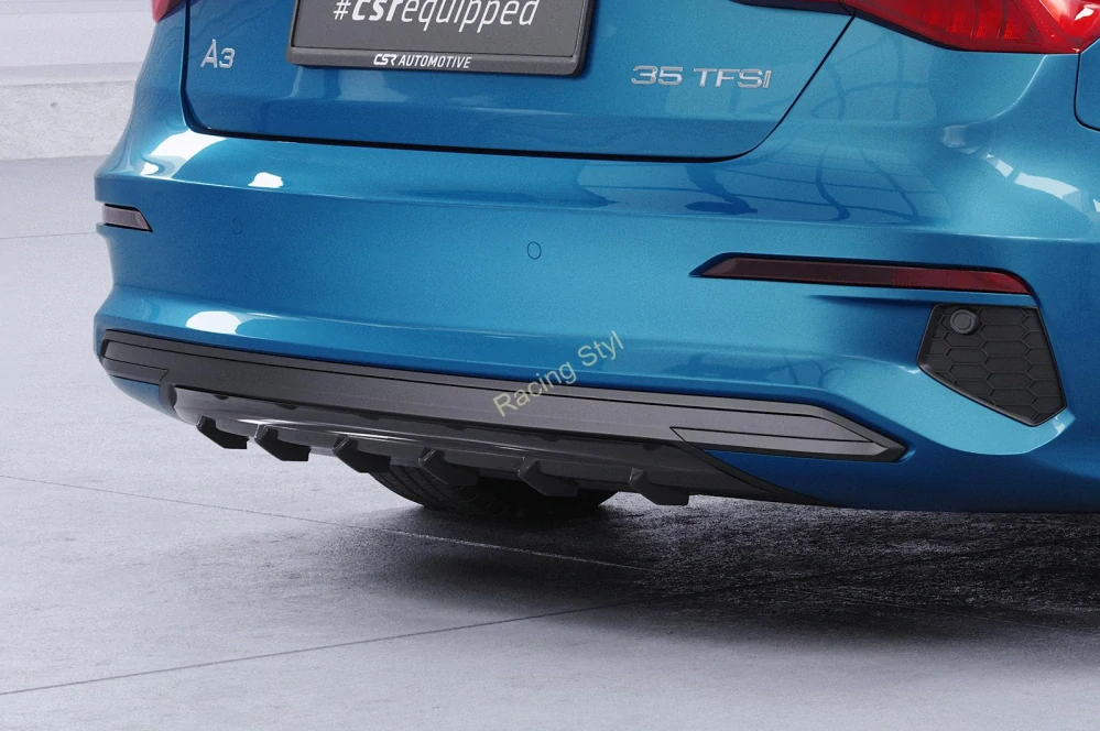 Audi A3 8Y spoiler na zadní nárazník Glossy Black CSR Lesk