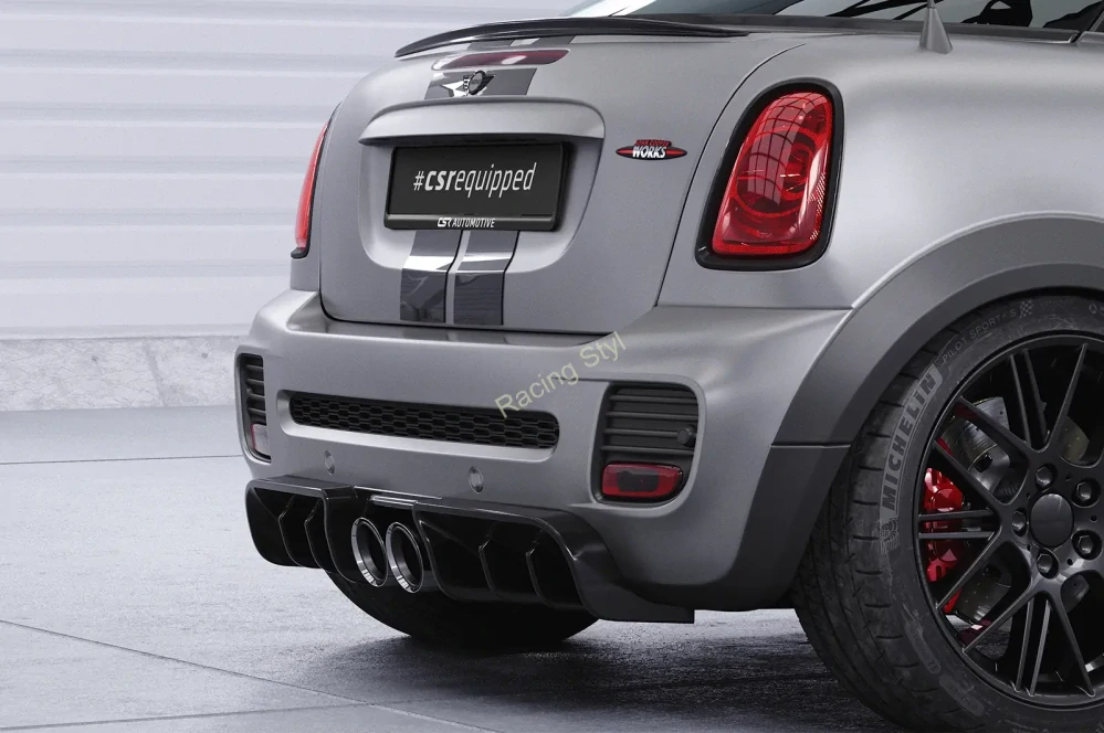 Mini R58/ R59 JCW spoiler na zadní nárazník difuzor Glossy Black CSR Lesk