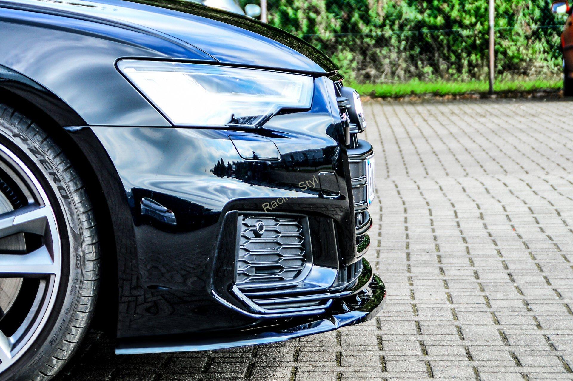 Audi A6 S-Line/ S6 4K C8 přední spoiler lipa Glossy Black IN Tuning Lesk.