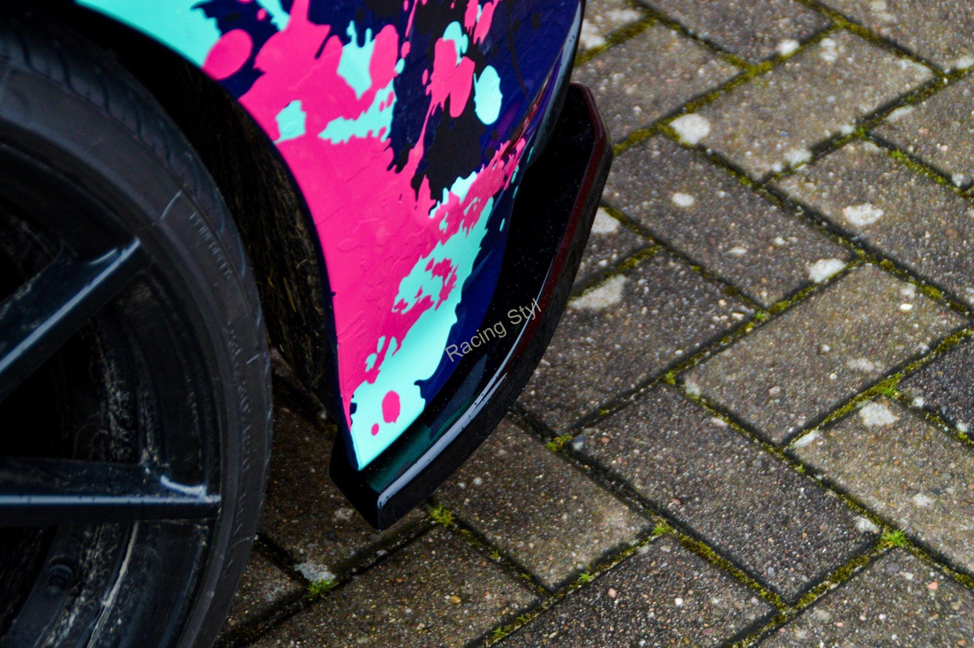 VW Golf 7 R boční spoilery na zadní nárazník IN Tuning Matt.