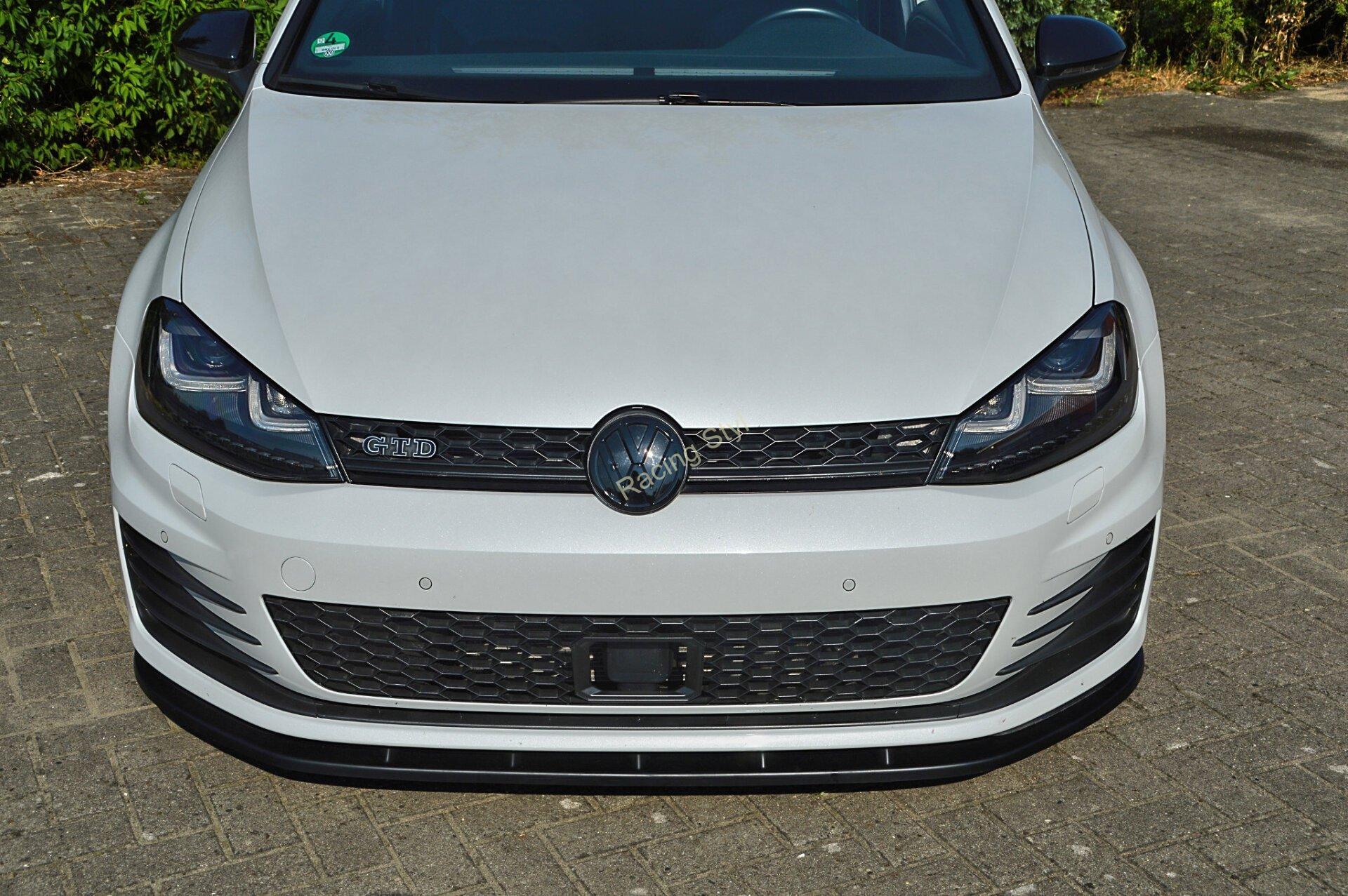 VW Golf 7 GTI/ GTD AU přední spoiler lipa Glossy Black IN Tuning Lesk.