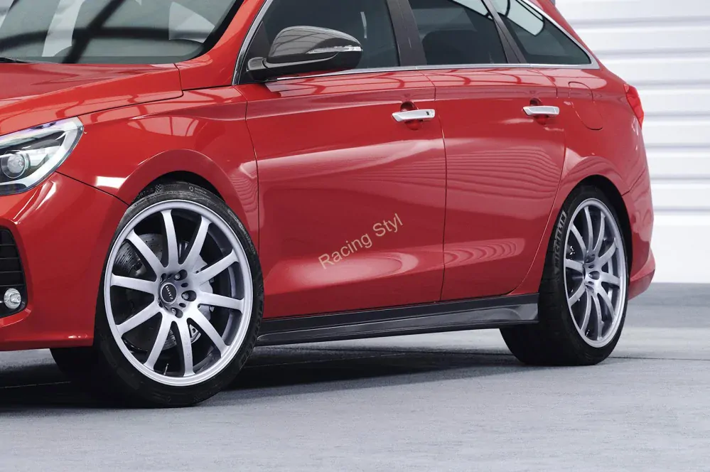 Hyundai I30 (PD) nástavce na boční prahy Glossy Black CSR Lesk.