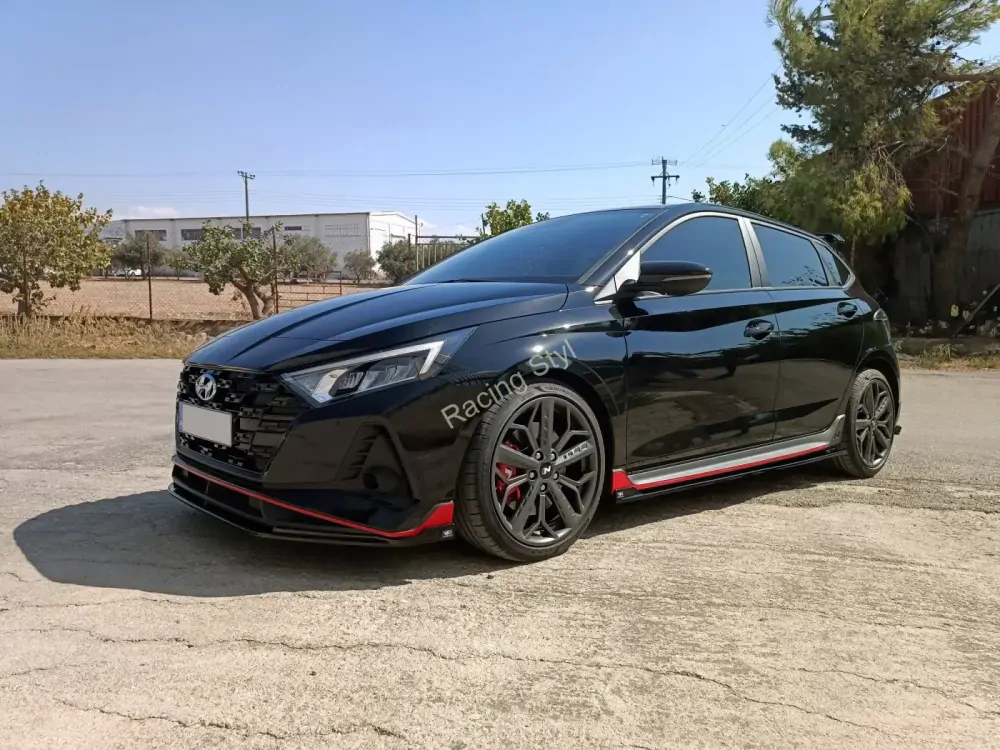 Hyundai i20 N přední spoiler lipa Glossy Black MD Design Lesk.