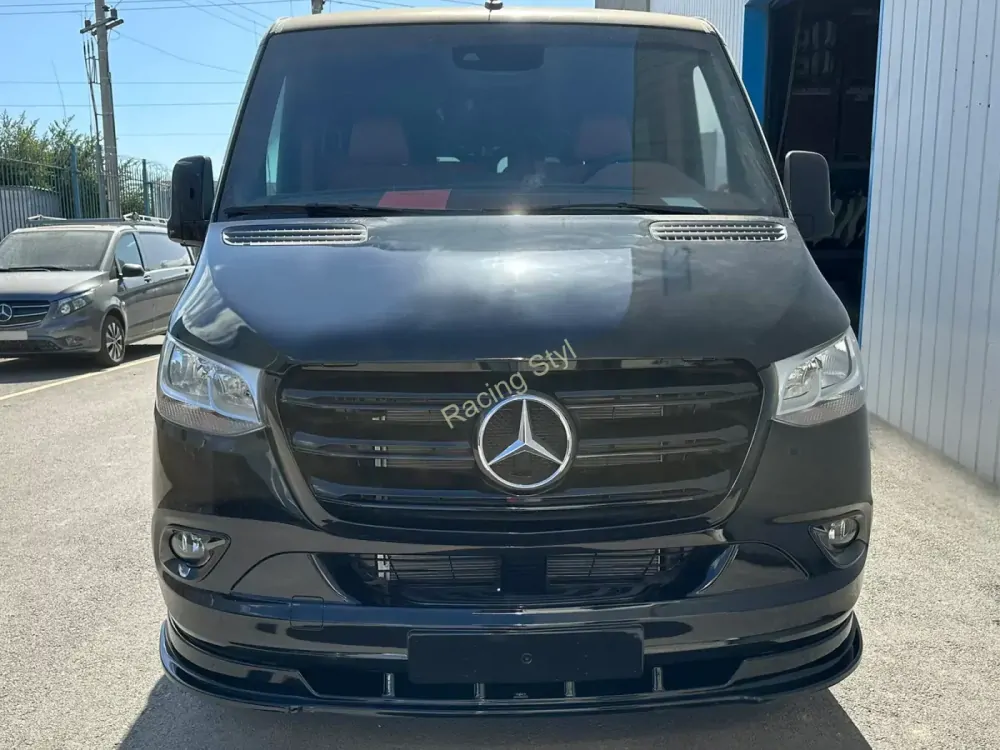 Mercedes Benz Sprinter 2018- přední spoiler Glossy Black MD Design Lesk.