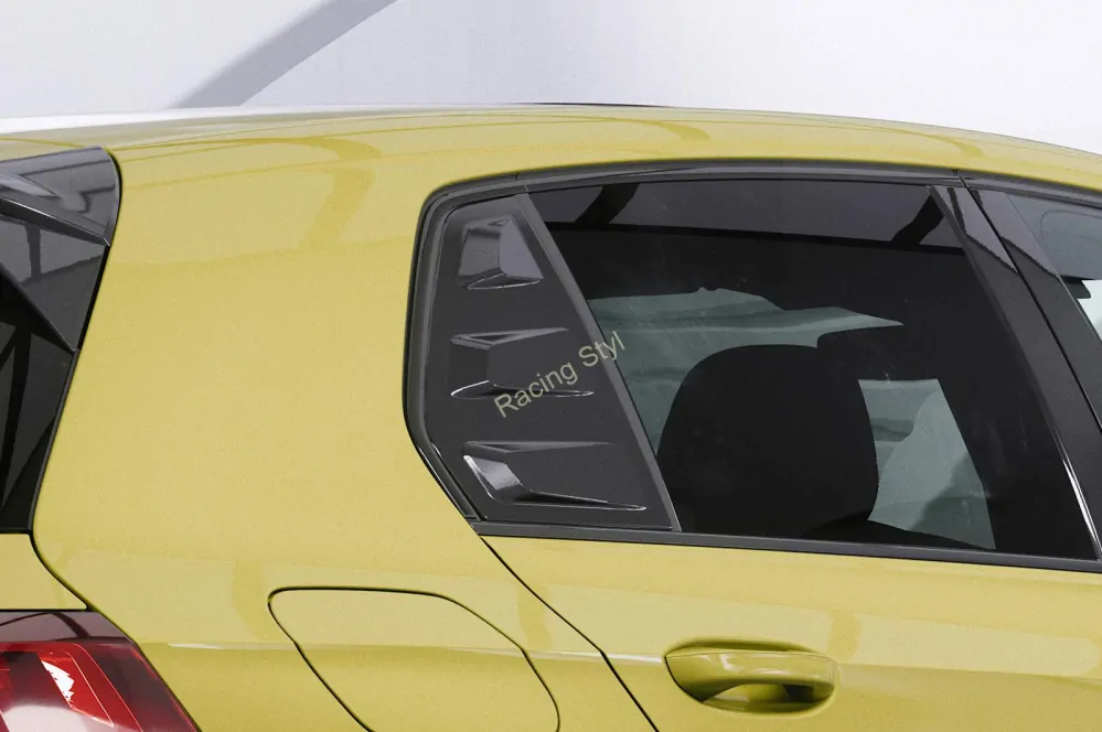 VW Golf 8 Hatchback kryty na zadní boční okna Glossy Black CSR Lesk.