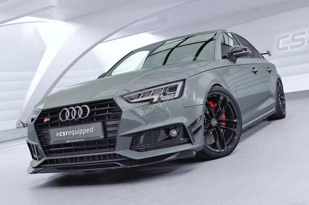 Audi A4 B9 8W S-Line/ S4 boční spoilery na přední nárazník CSR Matt.