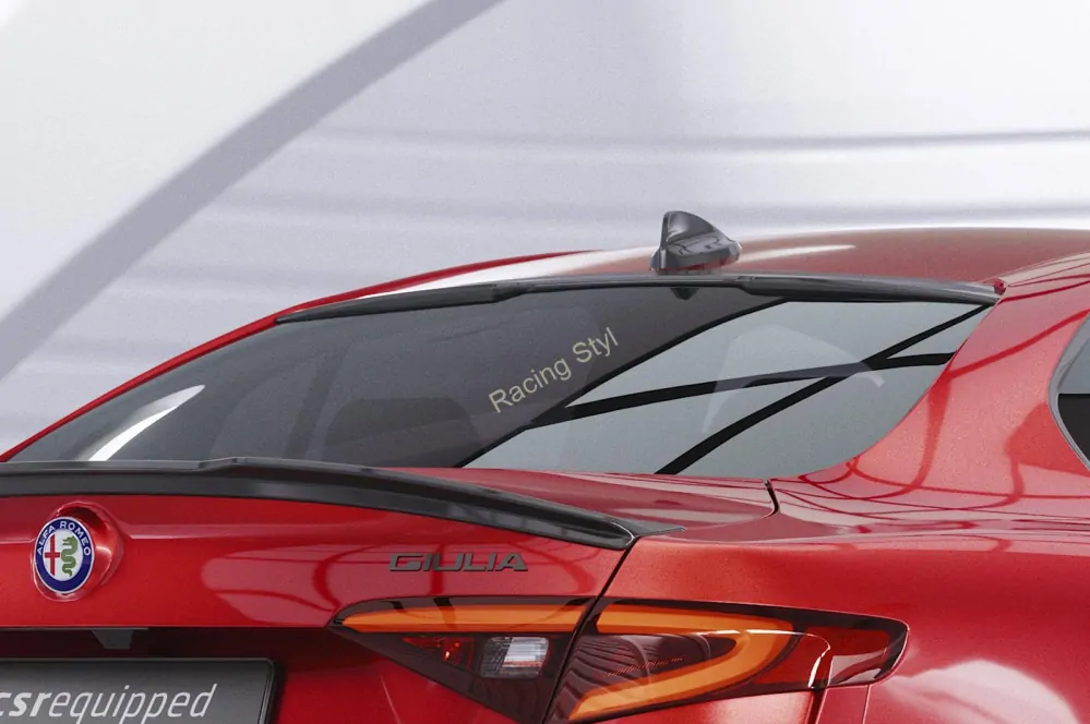 Alfa Romeo Giulia typ 952 spoiler na zadní okno Glossy Black CSR Lesk.