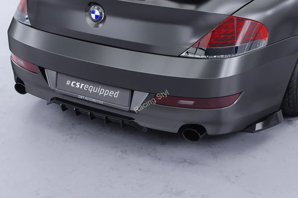 BMW 6 E63/ E64 Coupe a Cabrio boční spoilery na zadní nárazník Glossy Black CSR Lesk