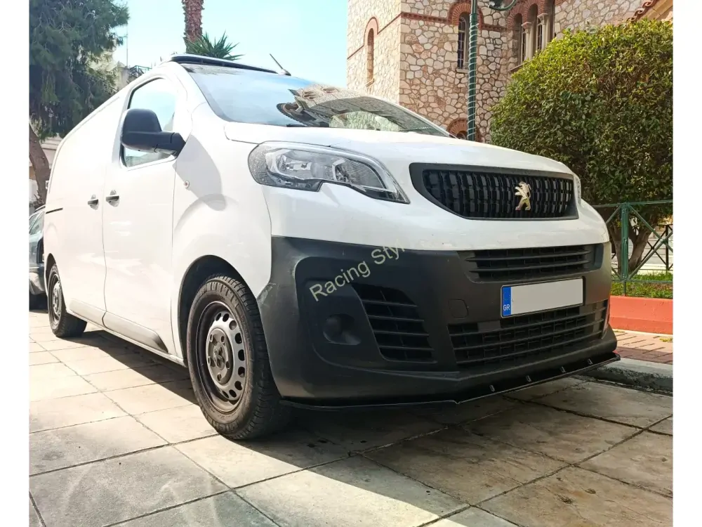 Peugeot Traveller/ Expert přední spoiler lip Glossy Black MD Design Lesk.