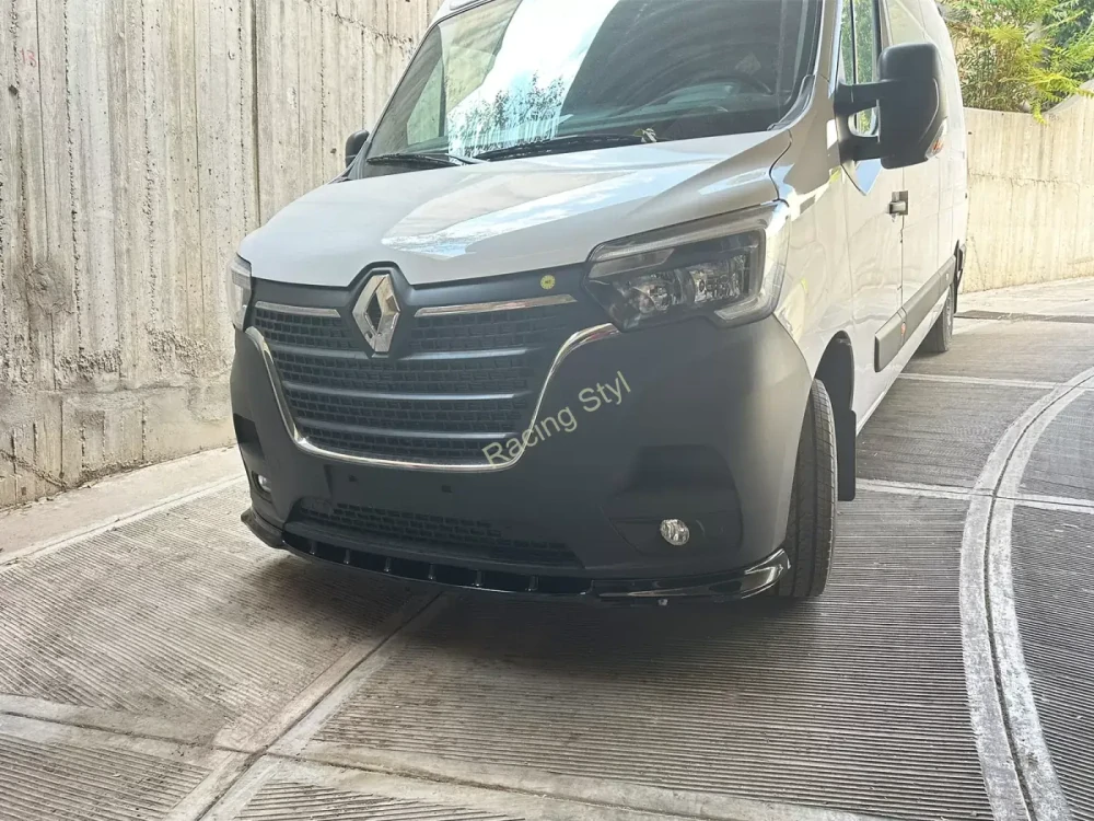 Renault Master Facelift 2019- přední spoiler lip Glossy Black MD Design Lesk.