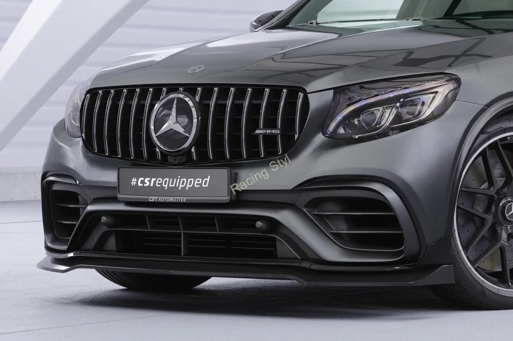 Mercedes Benz GLC 63 AMG X253/ C253 přední spoiler lip Glossy Black CSR Lesk