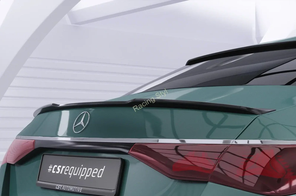 Mercedes Benz E W214 Sedan spoiler na víko kufru Glossy Black CSR Lesk.