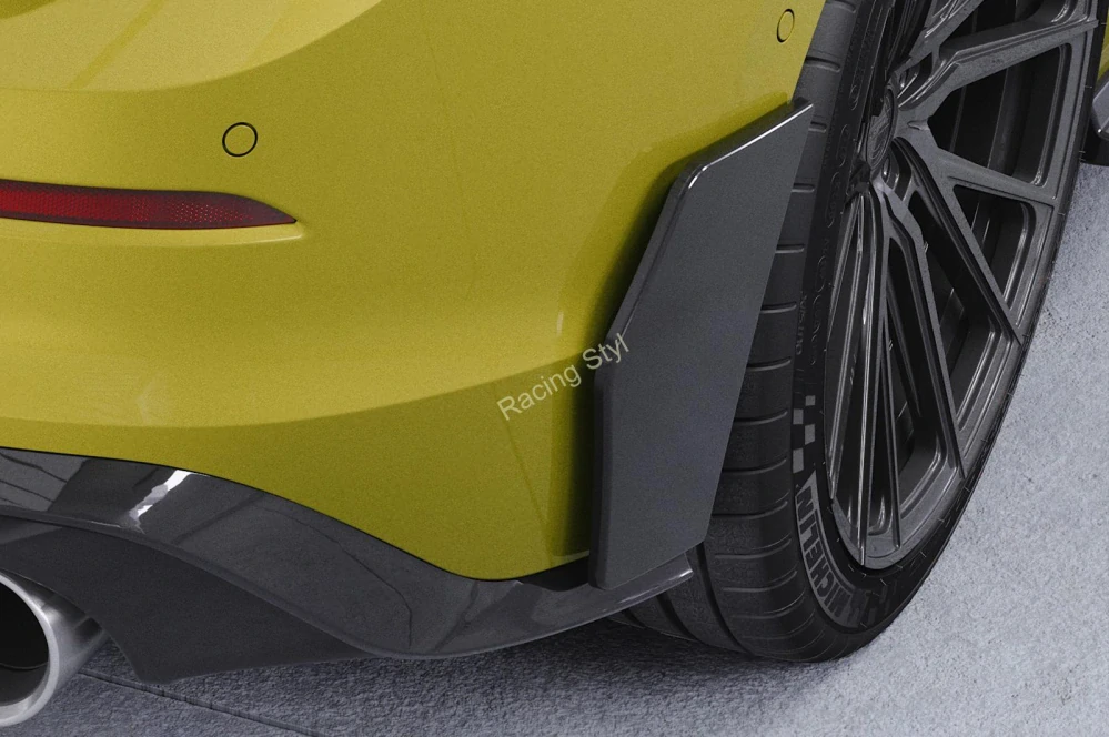 VW Golf 8 GTI, GTD, GTE, R-Line zadní boční aero panely Glossy Black CSR Lesk.