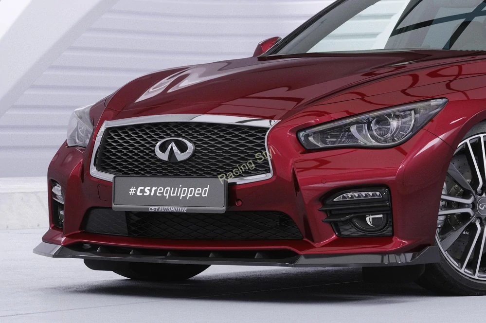 Infiniti Q50 přední spoiler lip Glossy Black CSR Lesk.