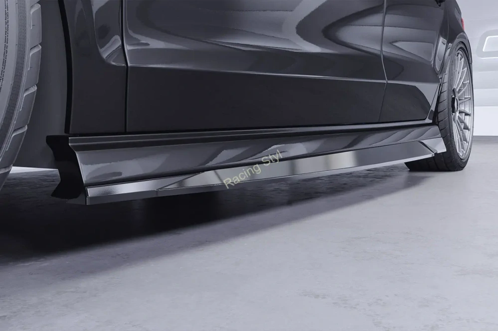 Audi A3 Sedan S-Line/ S3 8V nástavce na boční prahy Glossy Black CSR Lesk.