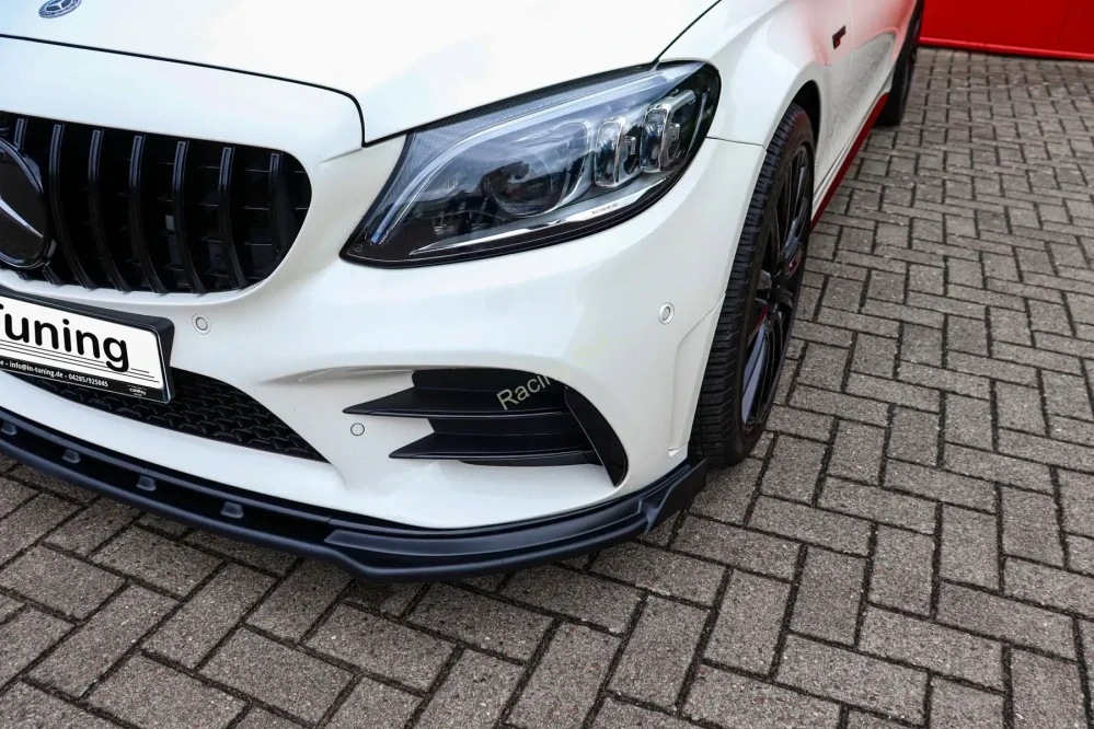 Mercedes Benz C43 AMG Facelift přední spoiler lip s křidélky Glossy Black IN Tuning Lesk