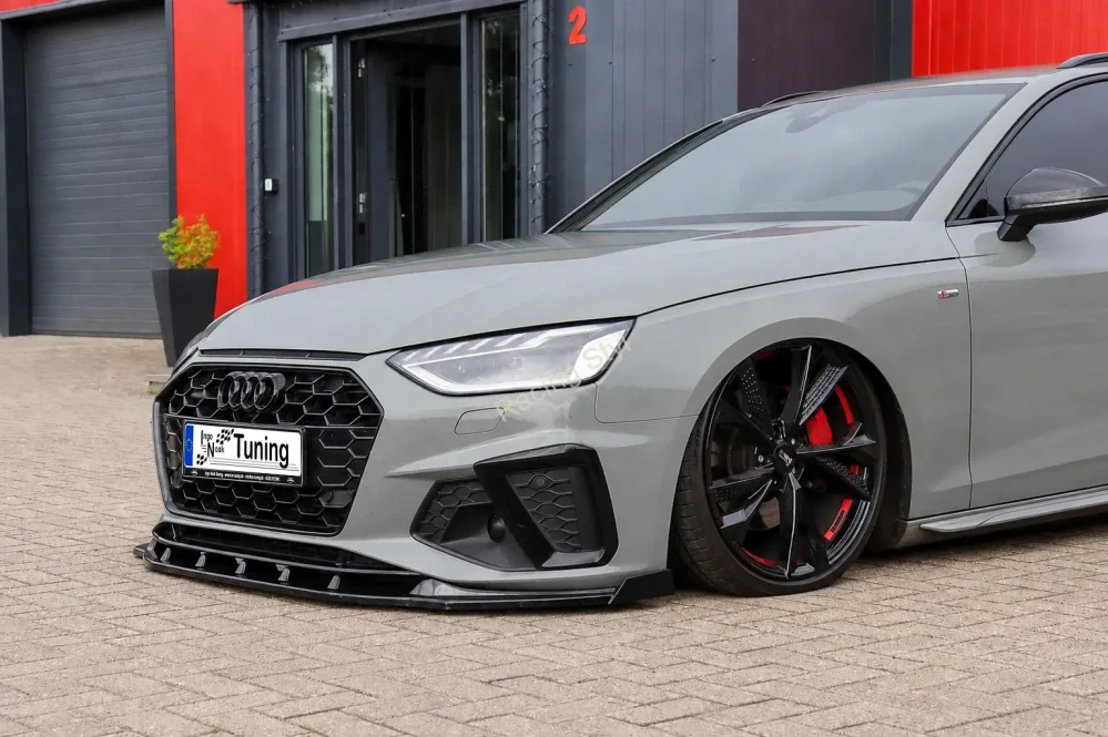 Audi A4 B9 S-Line Facelift přední spoiler lip s křidélky IN Tuning Matt.