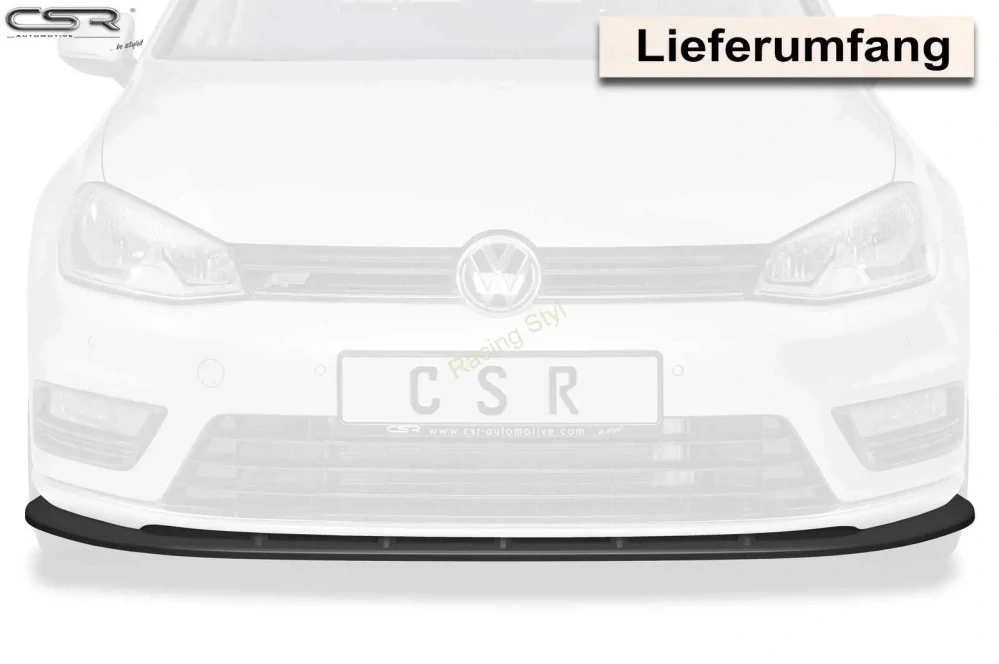 VW Golf 7 R-Line přední spoiler lipa Glossy Black CSR Lesk