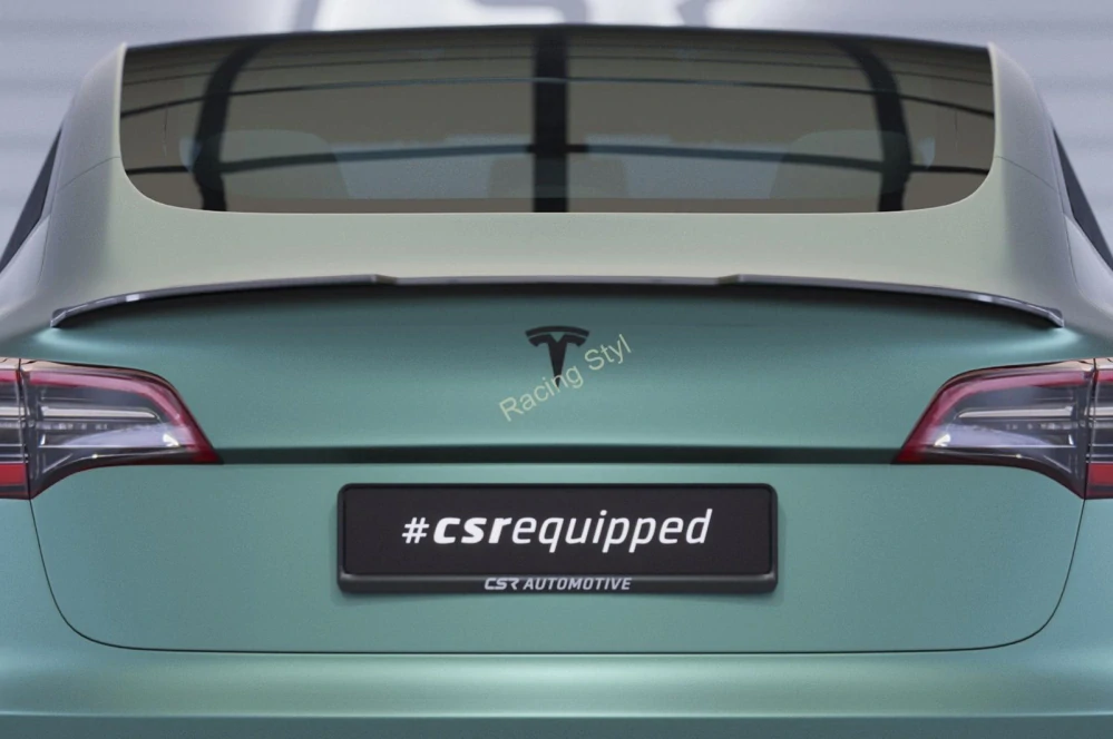 Tesla Model 3 spoiler na víko kufru Glossy Black CSR Lesk