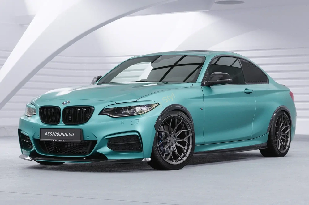 BMW 2 F22/F23 M-paket přední spoiler lip Glossy Black CSR Lesk