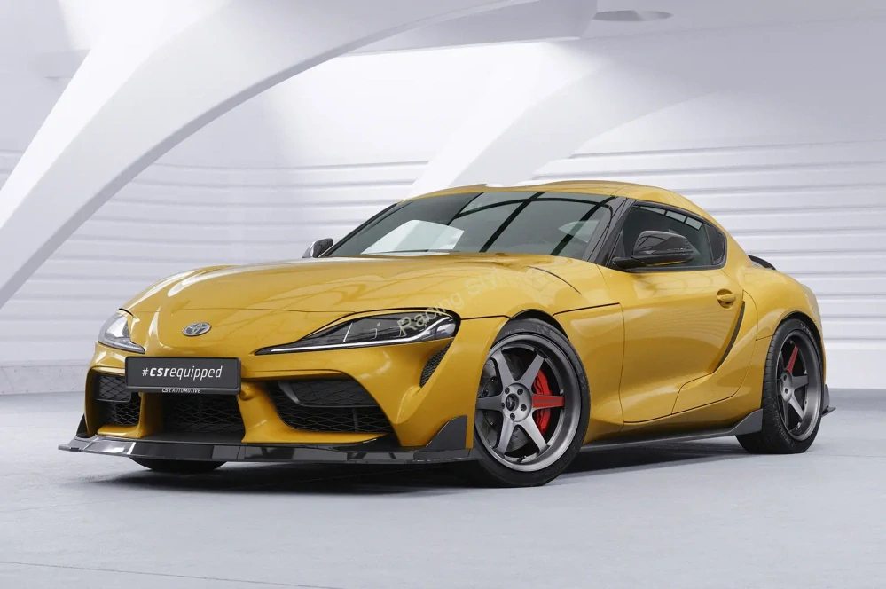 Toyota GR Supra A90 přední spoiler lip Glossy Black CSR Lesk