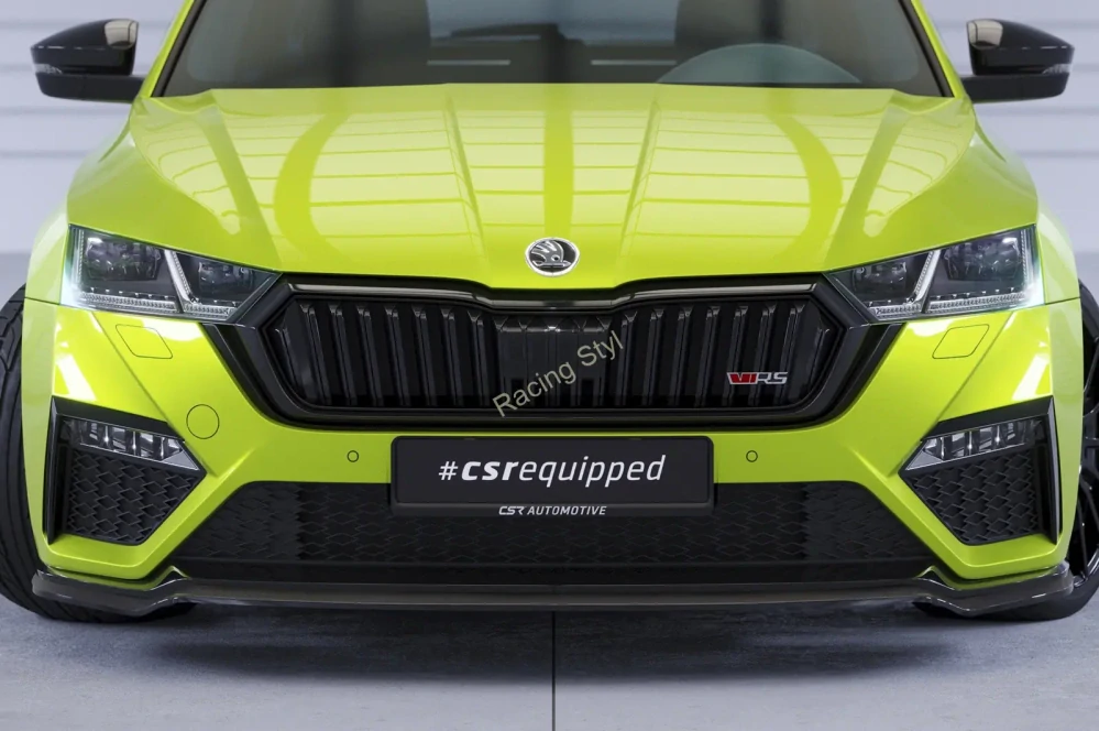 Škoda Octavia 4 RS/ RS Plus přední spoiler lip Glossy Black CSR Lesk.
