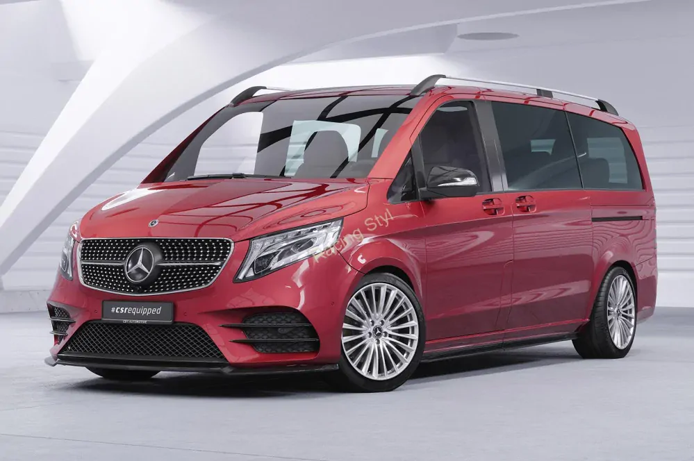 Mercedes Benz V-Class 447 AMG-Line nástavce na boční prahy Glossy Black CSR
