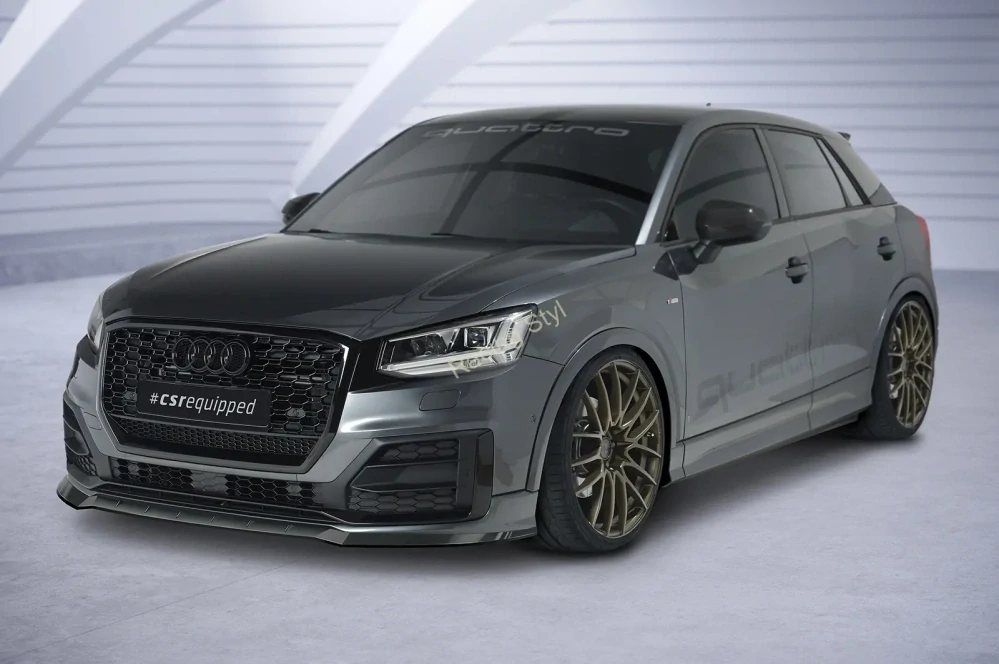 Audi Q2 (Typ GA) S-Line přední spoiler lip Glossy Black CSR Lesk
