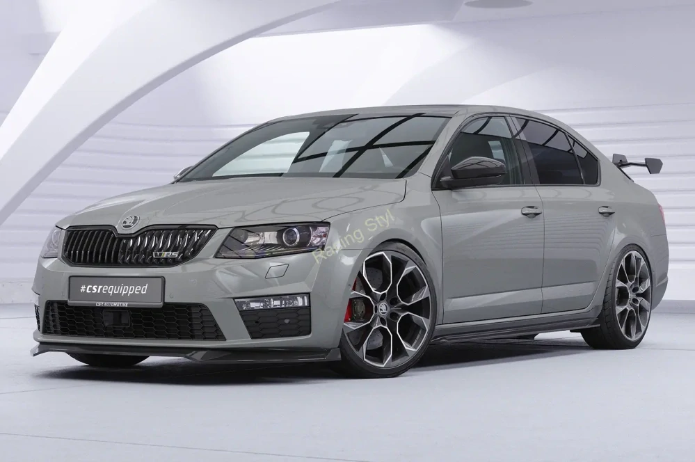 Škoda Octavia 3 5E RS přední spoiler lip Glossy Black CSR Lesk