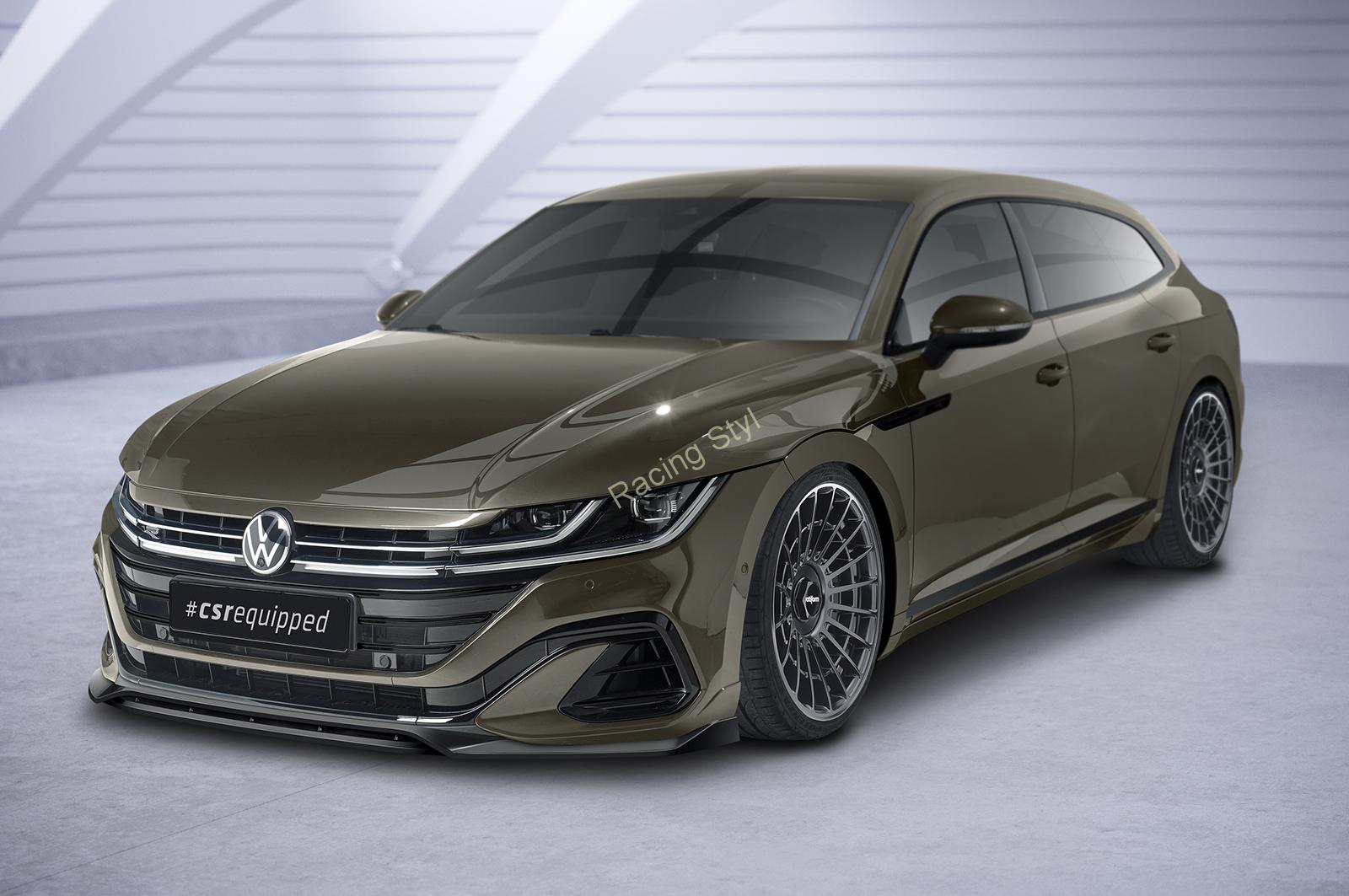 VW Arteon R-Line přední spoiler lip Glossy Black CSR Lesk