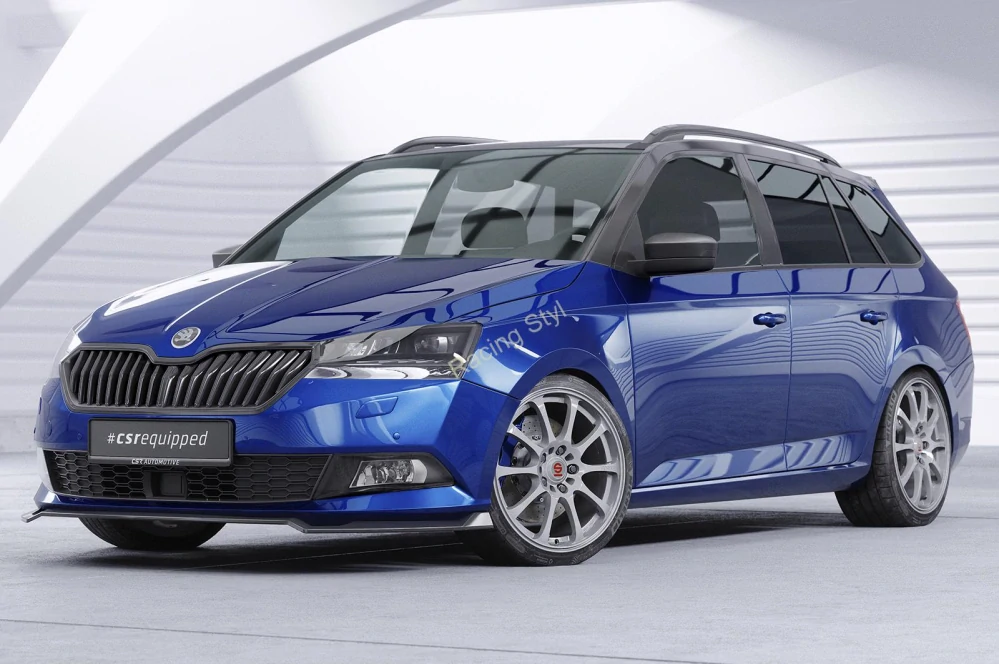 Škoda Fabia 3 typ NJ Facelift přední spoiler lip Glossy Black CSR Lesk.