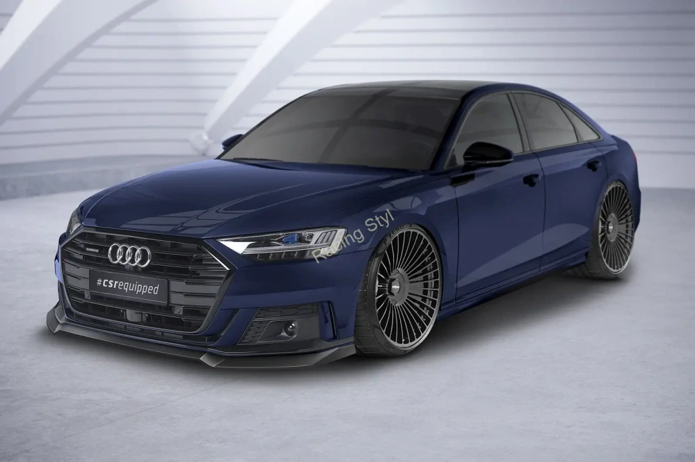 Audi A8 D5 S-Line přední spoiler lip Glossy Black CSR Lesk